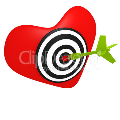 Heart shaped target