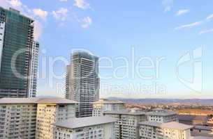 Aerial View of the Skyline of Manila, Philippines