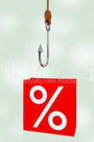 Fishhook with shopping bag