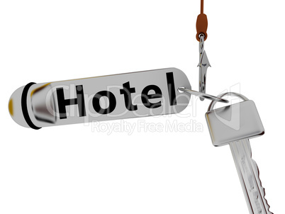 Fishhook with hotel key