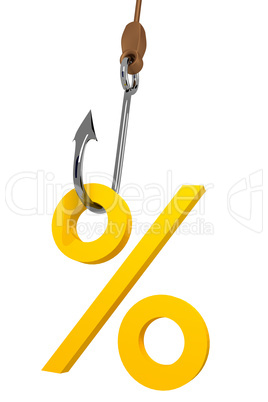 Fishhook with % signs