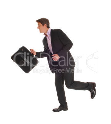 Businessman running.