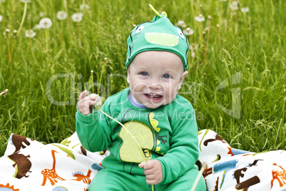 Beautiful blue-eyed baby