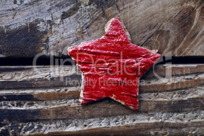 red star on a vintage background