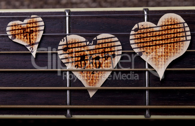 guitar and musical heart