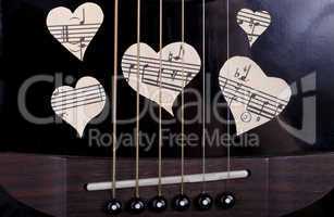 guitar and musical heart
