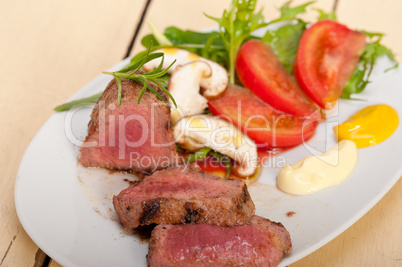 beef filet mignon grilled with vegetables