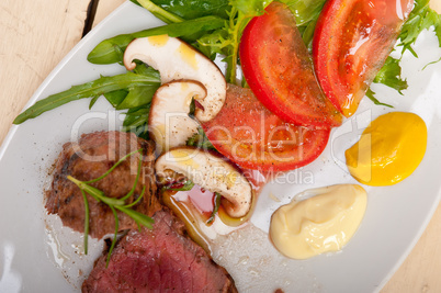 beef filet mignon grilled with vegetables