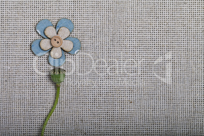 abstract flower on a white fabric background