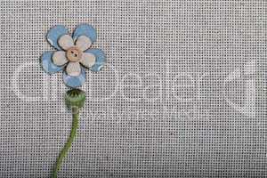 abstract flower on a white fabric background