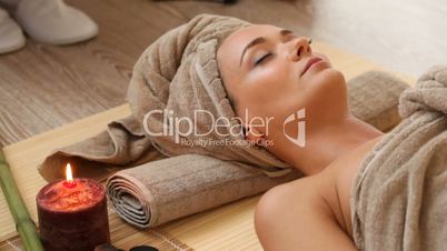 Woman at spa session