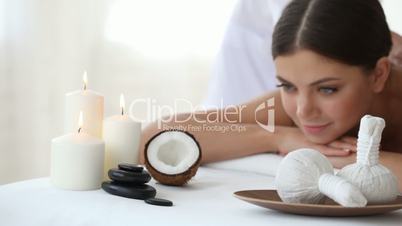 Woman at spa session