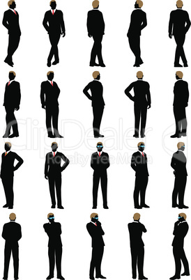 Business silhouette set