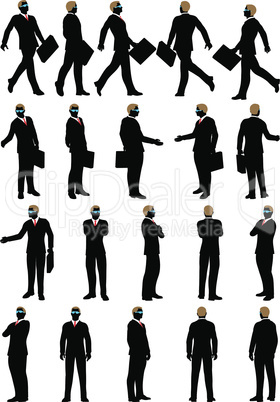 Business silhouette set