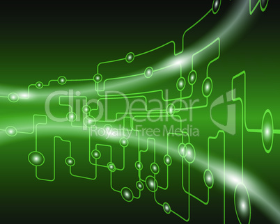 Technological green background