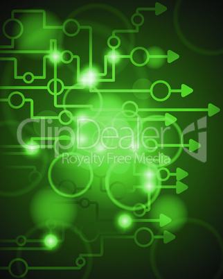 Technological green background