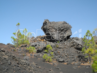 Lava am Volcan Garachico, Teneriffa