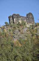 Lokomotive, ein Felsen im Elbsandsteingebirge