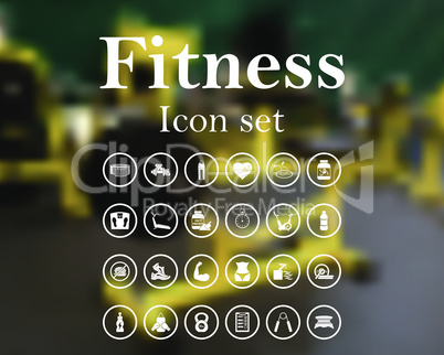 Fitness icon set