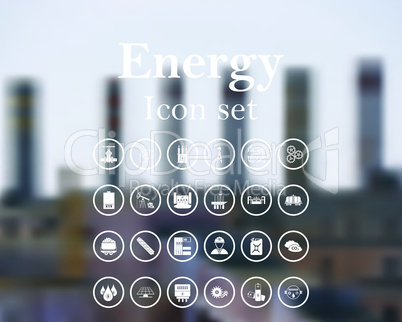 Energy icon set