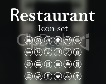 Restaurant icon set