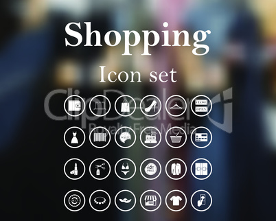 Shopping icon set