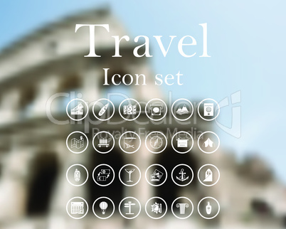 Travel icon set