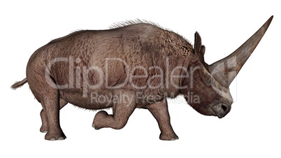 Elasmotherium dinosaur rhinoceros - 3D render
