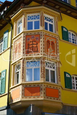 Erker mit Ornamanten am Wohnhaus in Rottweil