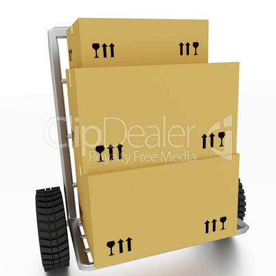 Trolley with packages