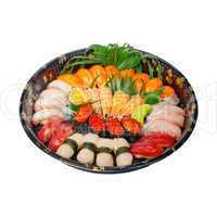 take away sushi express on plastic tray