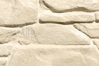 Elegant stone wall from small square parts