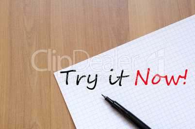 Try it now concept
