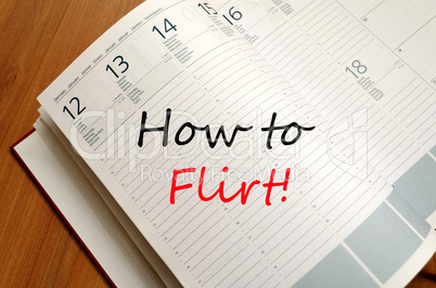 How to flirt concept