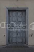 antique wooden blue door