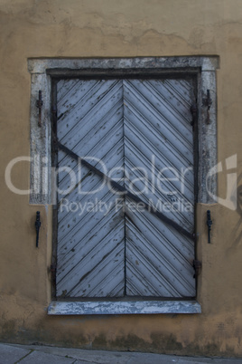 vintage door of middle ages house
