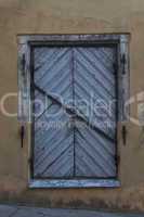 vintage door of middle ages house