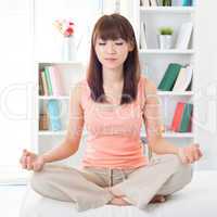 Asian girl meditation