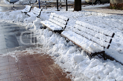 Wooden frosted bench Wooden frosted bench