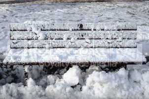 Wooden frosted bench