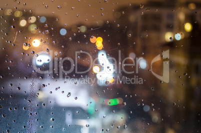 Water drops on window