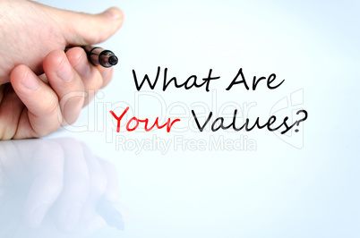 What Are Your Values Concept