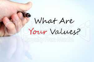 What Are Your Values Concept