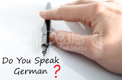 Do You Speak German Concept