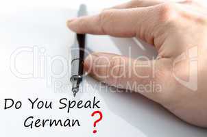 Do You Speak German Concept