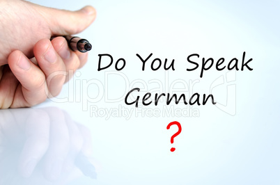 Do You Speak German Concept