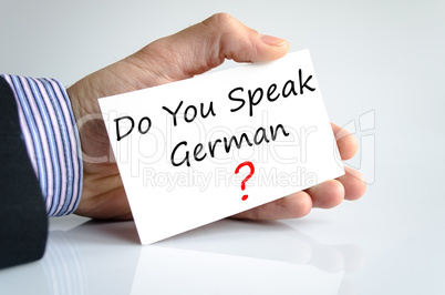 Do You Speak German Concept