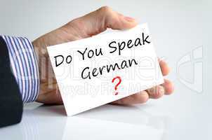 Do You Speak German Concept