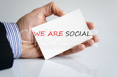 We Are Social Concept