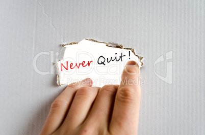 Never Quit Concept